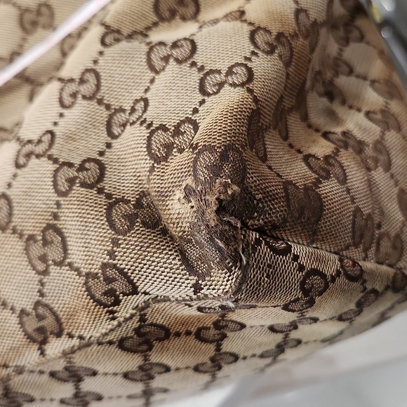 🔹️ GUCCI🔹️ Vintage sherry line large tote  bag ✨️ - Picture 8 of 17